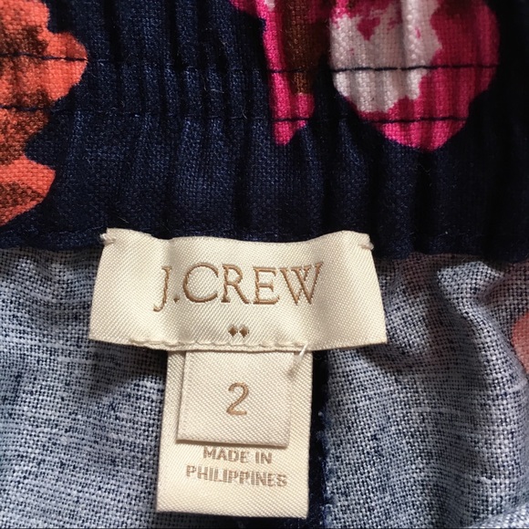 *Sale* J. Crew Navy Floral Boardwalk Shorts - Picture 3 of 4